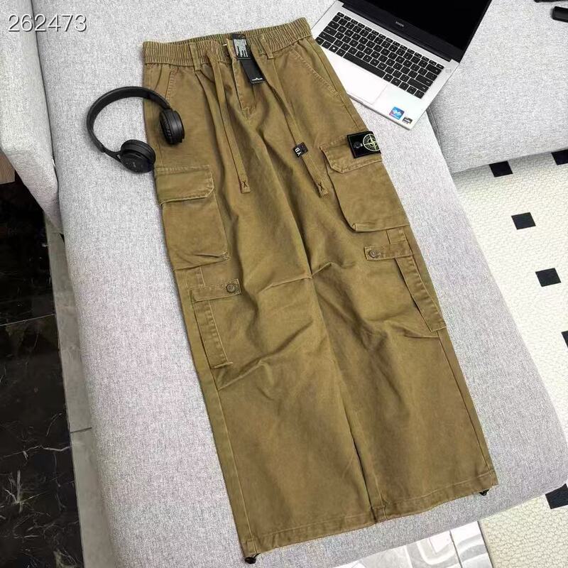 跨境Stone Island袋徽章石头户外美式工装牛仔裤子 多口袋设计岛|undefined