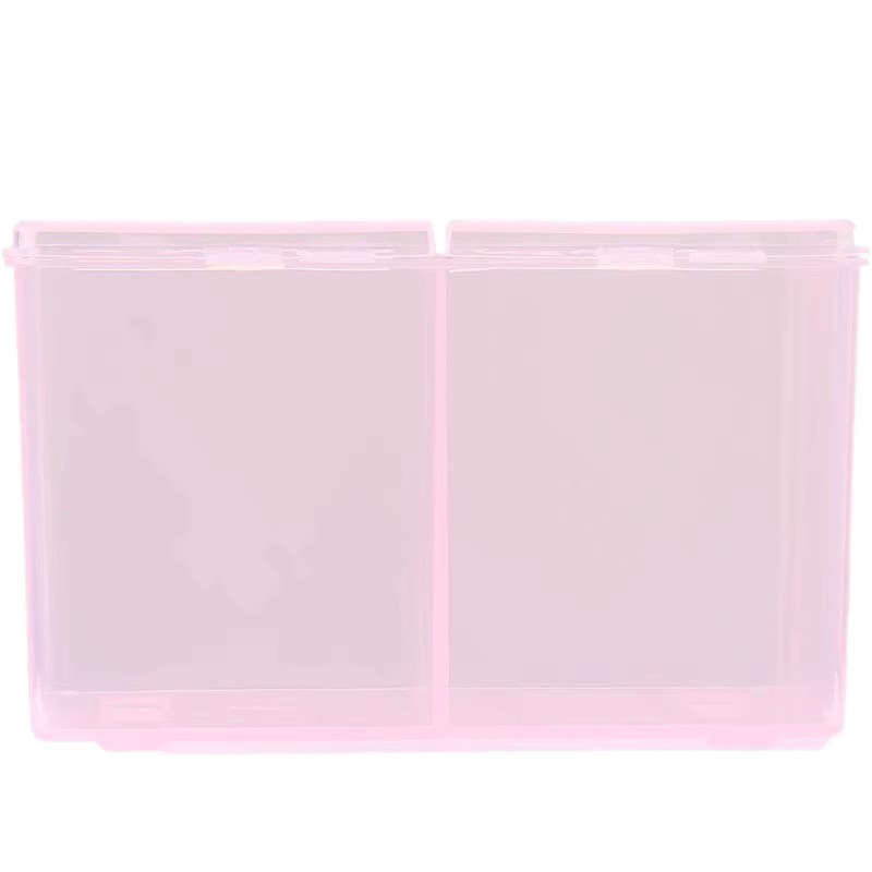 Transparent plastic cotton pad storage box tattoo embroidery special small box nail towel cosmetic cotton dressing table desktop cotton swab box