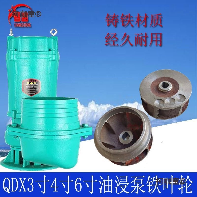 QDX油浸式3寸4寸铁叶轮大流量鱼塘农田灌溉水泵4寸5寸6寸铁麦太保