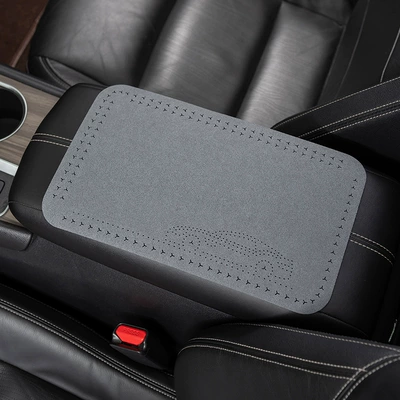 Anti-slip mat – elbow rest non-slip pad - suede-armrest-mat-unlabeled-model-calm-gray
