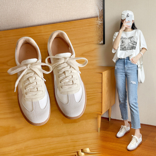 Puma Mom Su Yin Yin Leather Training Shoes Women's Mesh Shoes Breathable Forrest Gump Shoes with Hidden Heel Thick Sole White Shoes Casual Shoes