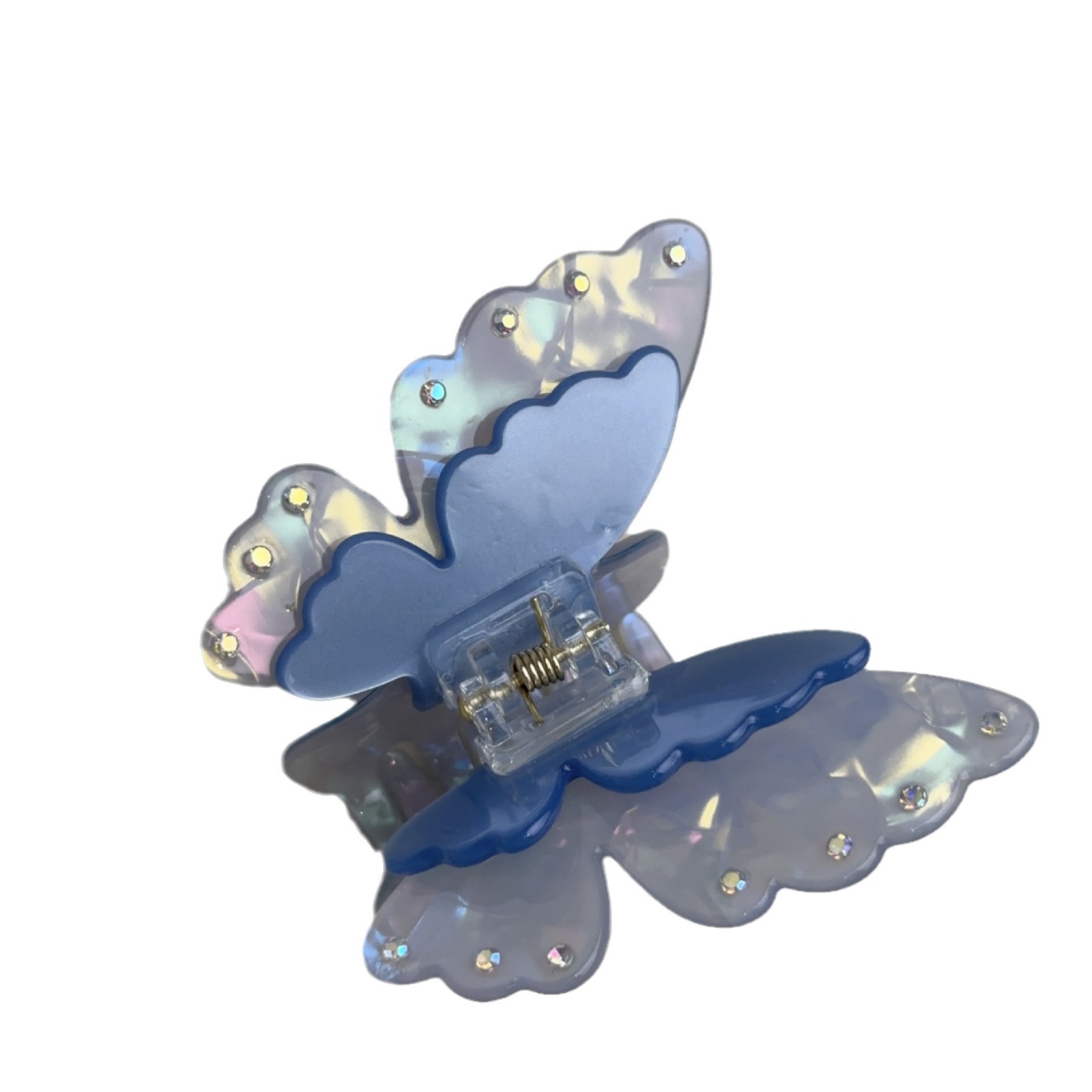 Barvita sponka za lase z dvojno plastjo in diamanti, okrašena z diamanti, za ženske, dostopna v niši, luksuzna sponka za lase visokega cenovnega razreda s polspetimi lasmi na zadnji strani ..._voghion.com