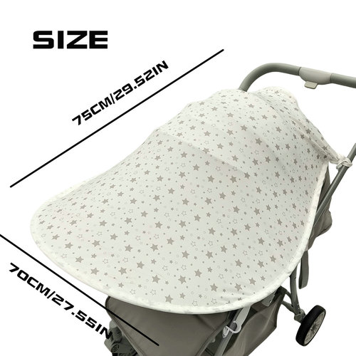Stroller sunshade, pushcart sun protection canopy—essential gadget for strolling with babies; oversized sun umbrella with enhanced sun and UV protection; stroller mosquito net cover.