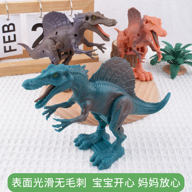 Dinosaurios de dibujos animados simulación de dinosaurios saltará niños para aprender a escalar juguetes de puzzle al por mayor