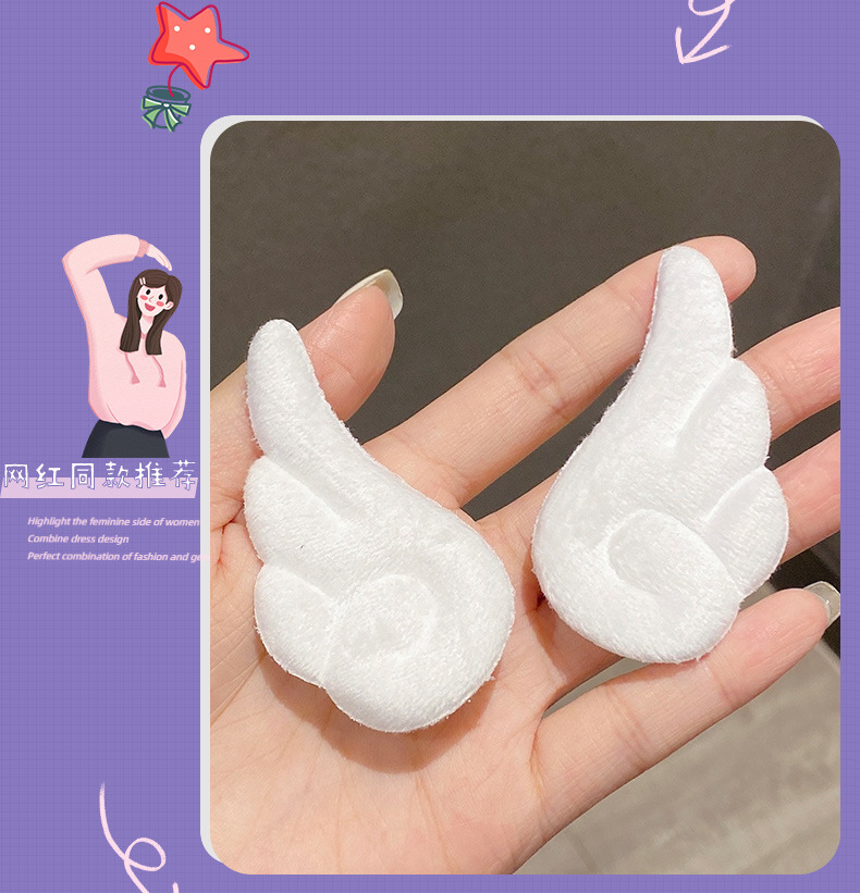 Plush Hairpin Side Bangs Cute Hairpin Angel Wing Clip Hair Accessory display picture 2