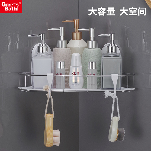 Bathroom triangle storage rack without punching corner storage rack kitchen hook storage rack bathroom corner rack