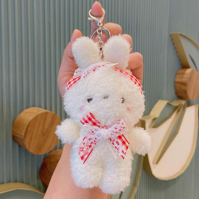 かわいいウサギの公の子のカバンのペンダントのカップルの人形のキーホルダーのかばんの掛け飾りのぬいぐるみのキーホルダー|undefined