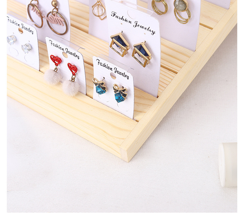 Simple Style Style 1 Piece Solid Wood Simple Style Solid Color Jewelry Rack