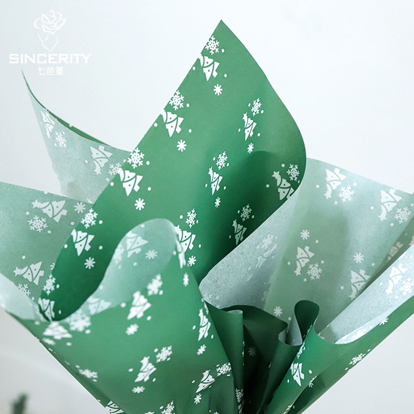 Navidad de siete colores cordier forrado Sydney papel de embalaje de flores de papel de embalaje de navidad forrado florista material de flor