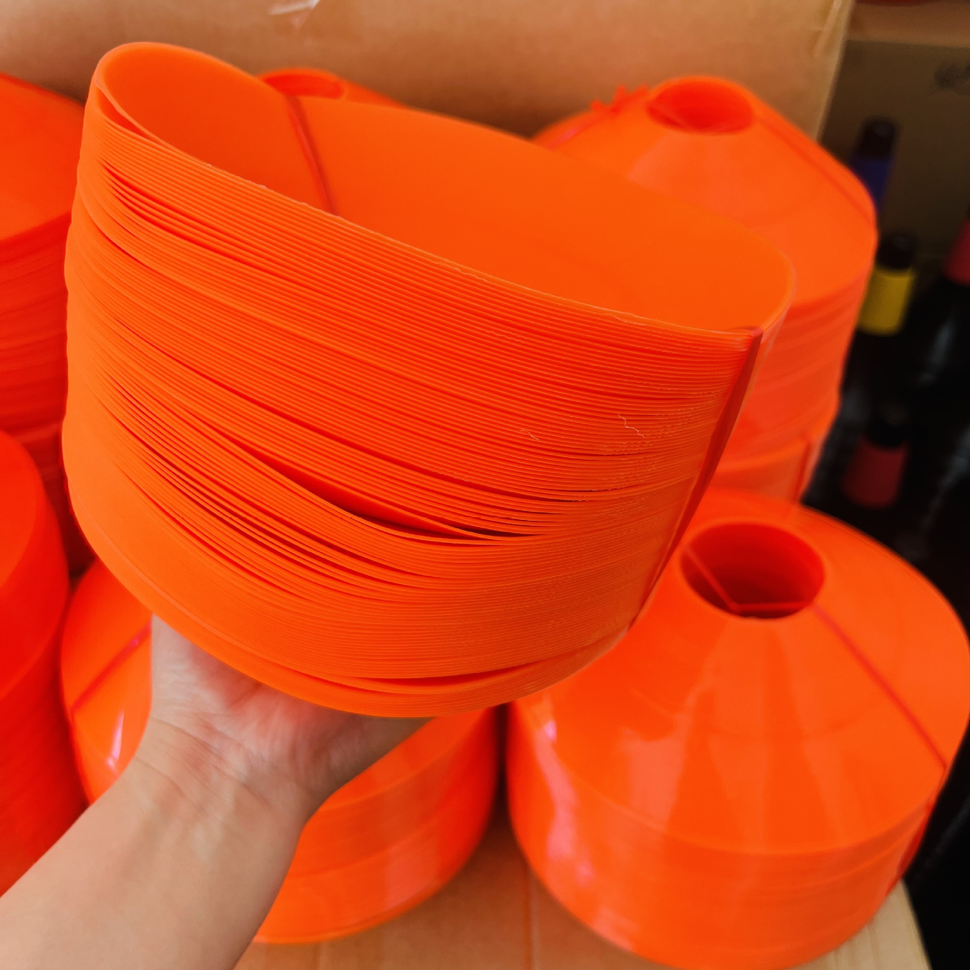 축구 훈련 로고 디스크 [주황색]