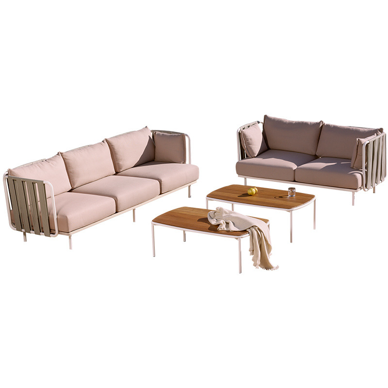 Sofá para exteriores, conjunto de ocio para patio y balcón, muebles de ratán creativos para jardín, villa o terraza, resistentes al sol y a la lluvia.
