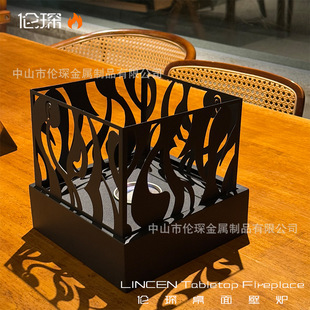 Bioethanol Desktop Alcohol Fireplace Household Atmosphere Decorations Suitable for Dinner Party Portable Fibrazier in stock Wholesale