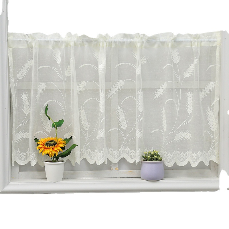 Demi-rideaux en dentelle blanche pour évier et placard_voghion.com