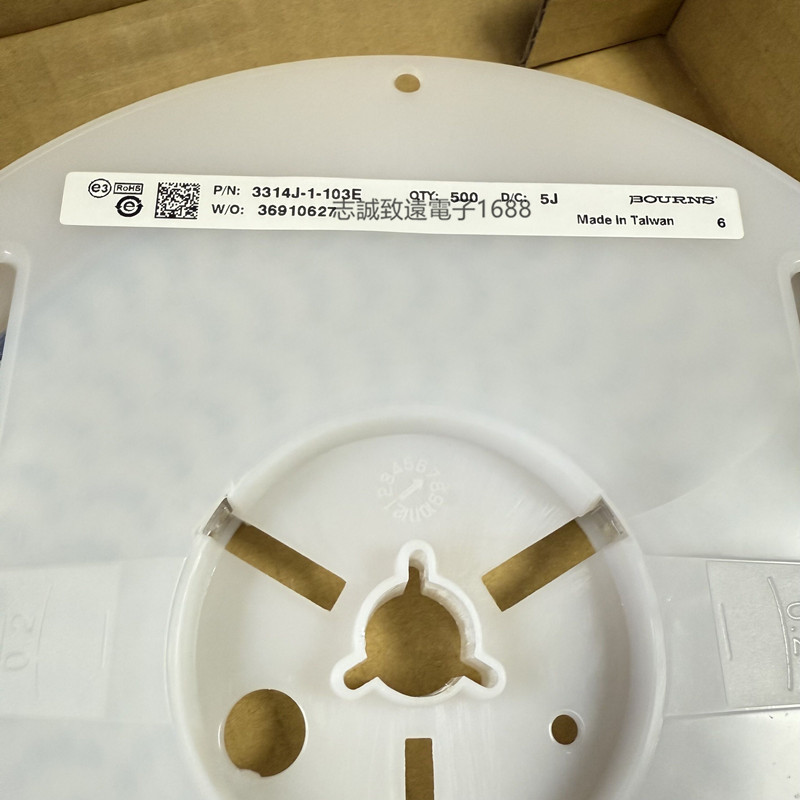 原装BOURNS进口电位器 3314J-1-101E 100R单圈可调电阻顶调101