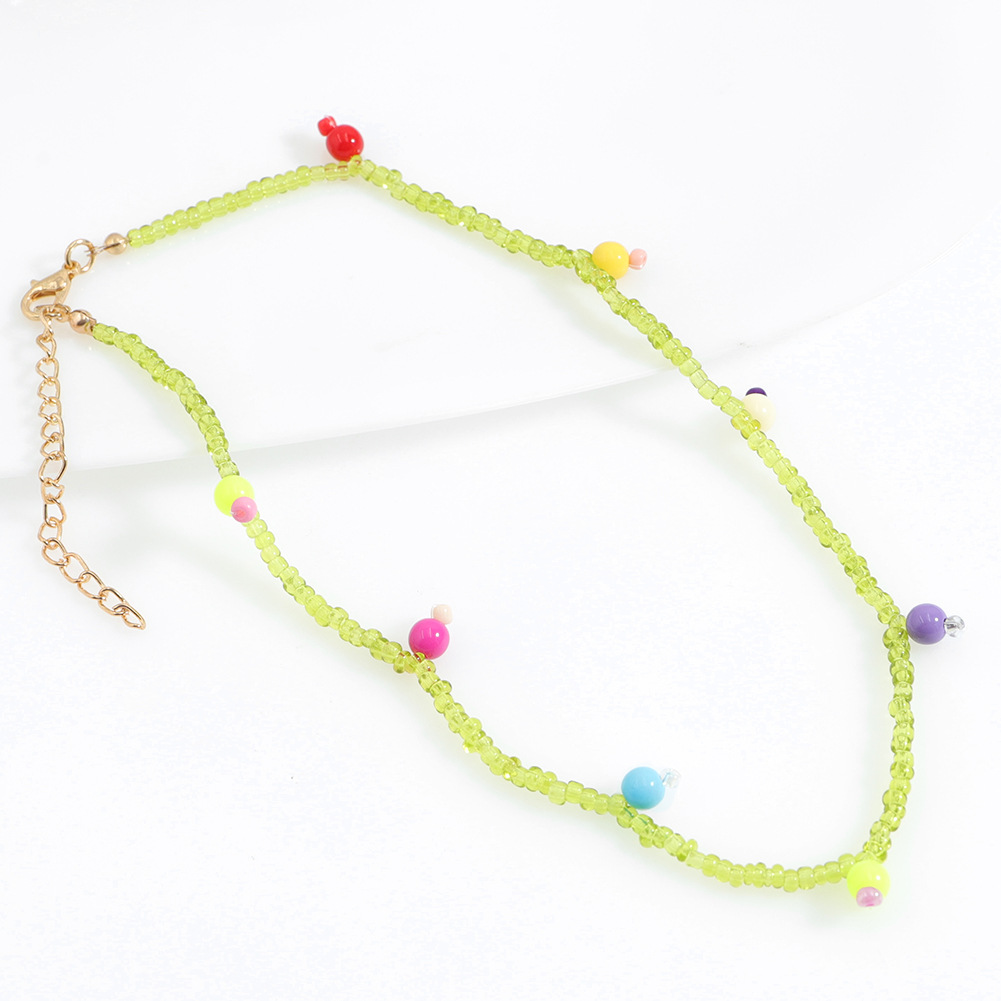 Chaîne De Clavicule Simple Perles De Couleur Bonbon En Gros Nihaojewelry display picture 7