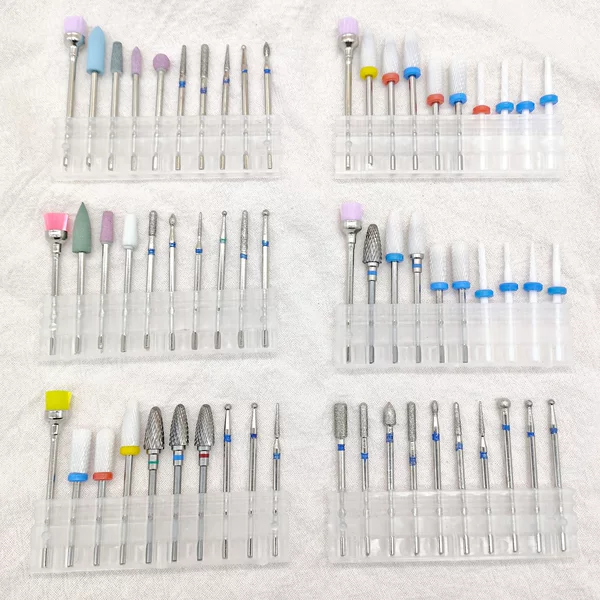 10-Pack of Russian-Style Manicure Polishing, Nail Polishing, Dead Skin Sweeping, Tungsten Steel Ceramic Diamond Nail Polish Tool