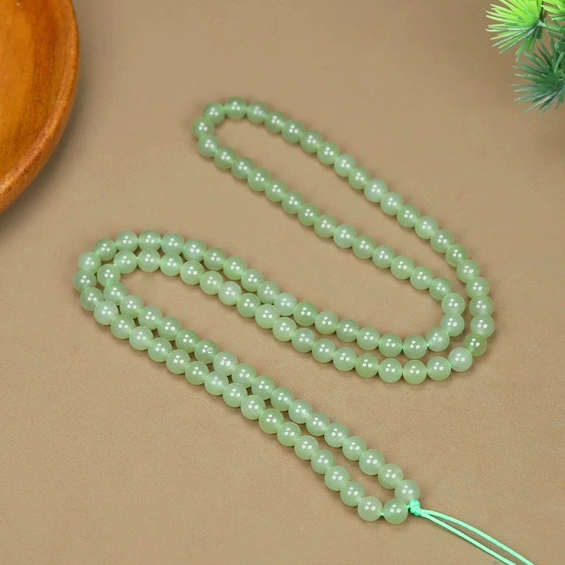 Оптовая Hotan Jade круглый шнурок из бисера Цинхай зеленая карта 6 Цепочка Из Бисера в наличии поставка в реальном времени