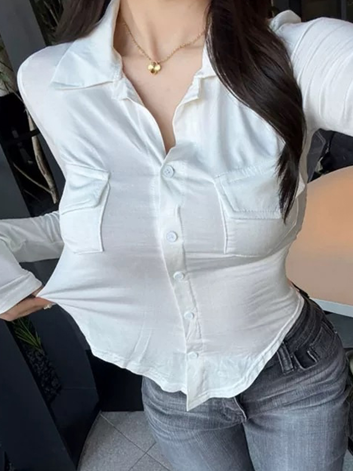 White summer shirt