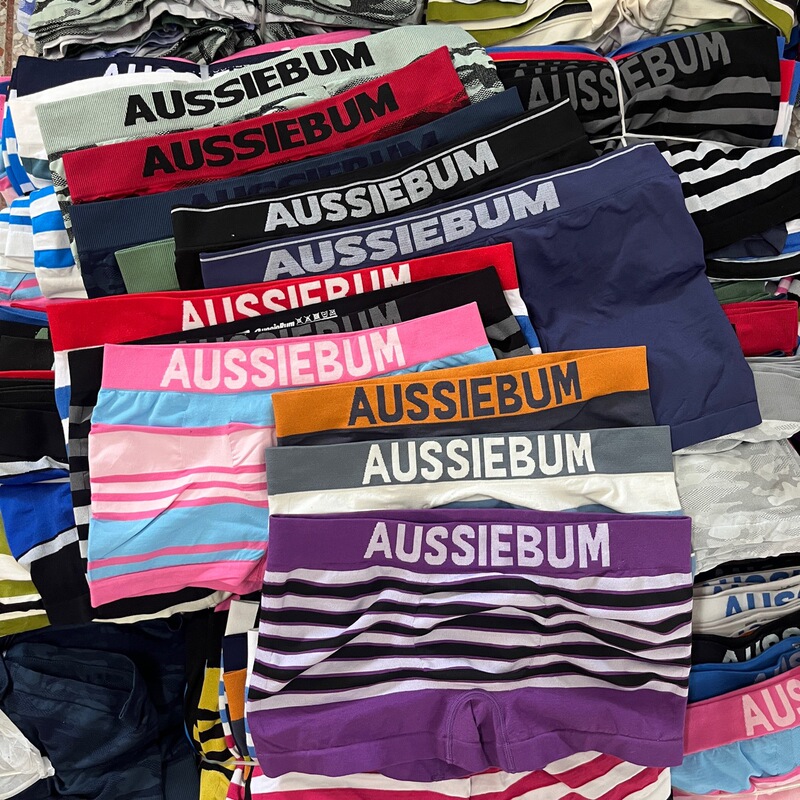 Boxer Pants Trendy Stylish Pure Cotton Underwear Men's Boxer Briefs Youth Stripesd Sexy Low-Waist Boxer Shorts