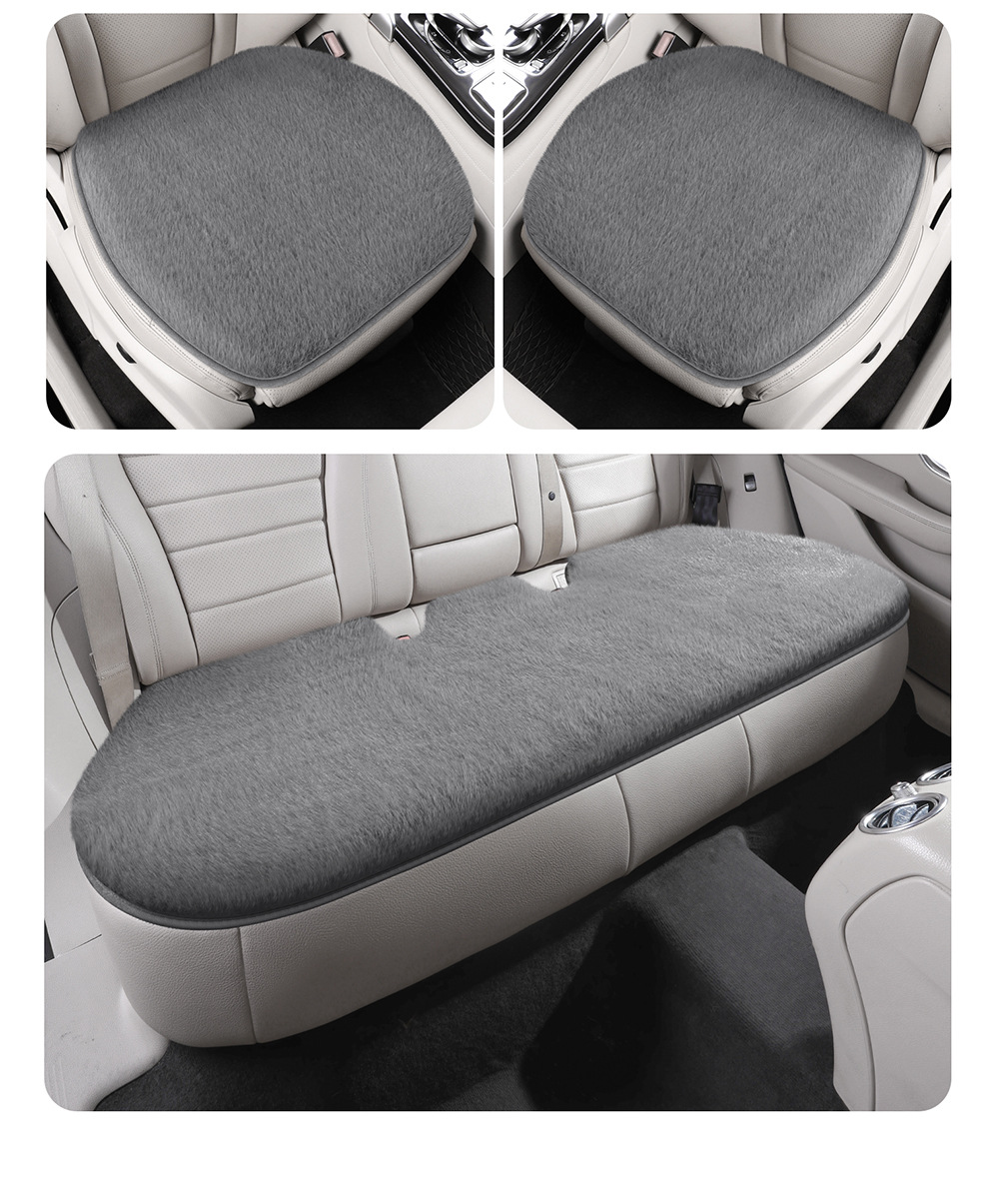 Winter Plush Car Seat Cushion Warm Car Decoration Universal Tie-Free Anti-Slip Seat Cushion Seat Cover Seat Cushion Fur Cushion