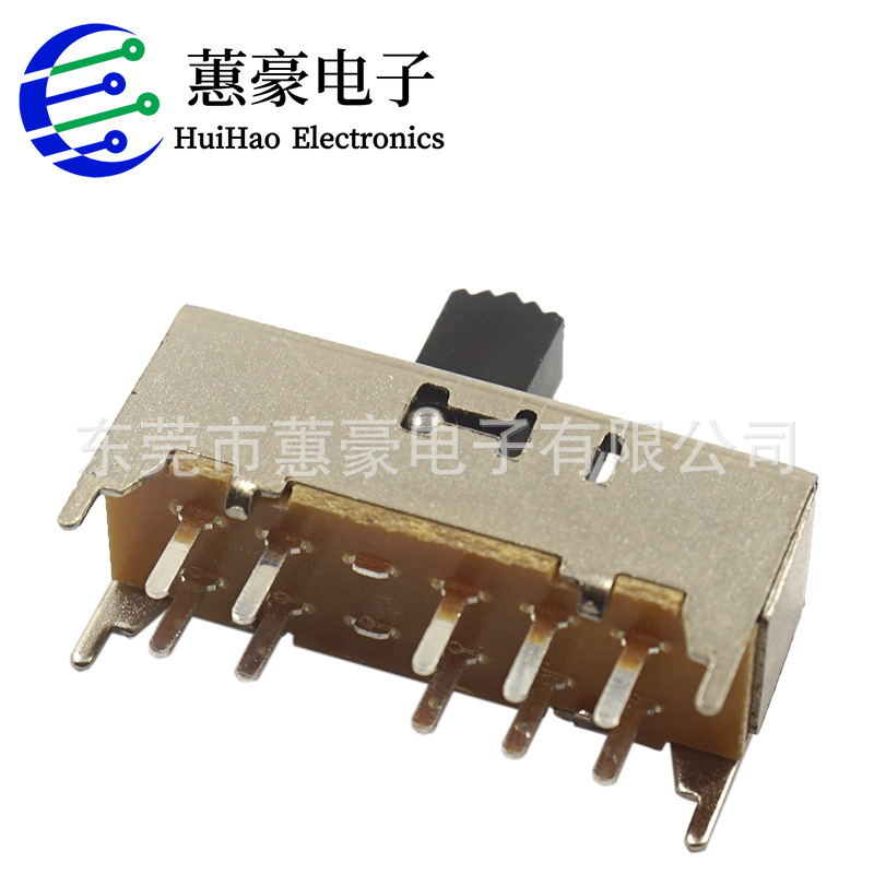 SS-24H01 正拨十脚 30.2*9.3*12.2 带螺孔间距23mm 四档拨动开关