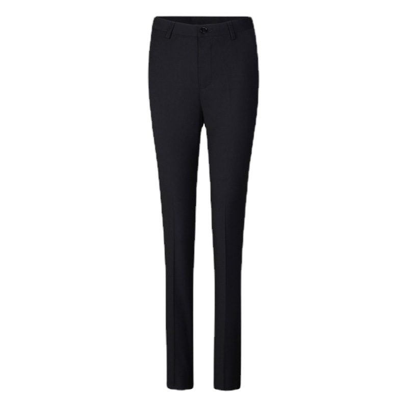 Primavera y otoño traje negro pantalones hombres rectos trabajo de los hombres ropa formal anti-arrugas grupo de graduación mejor hombre ropa Cuello Blanco profesional slim fit