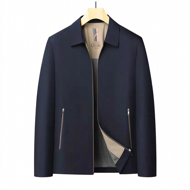 Cross-Border Hot-Selling Men's Jackets, New Spring and Autumn Styles, Men's Jackets with Stand Collar, Business Casual, Middle-Aged and Elderly Dad's Jackets Cross-Border Hot-Selling Men's Jackets, New Spring and Autumn Styles, Men's Jackets with Stand Collar, Business Casual, Middle-Aged and Elderly Dad's Jackets