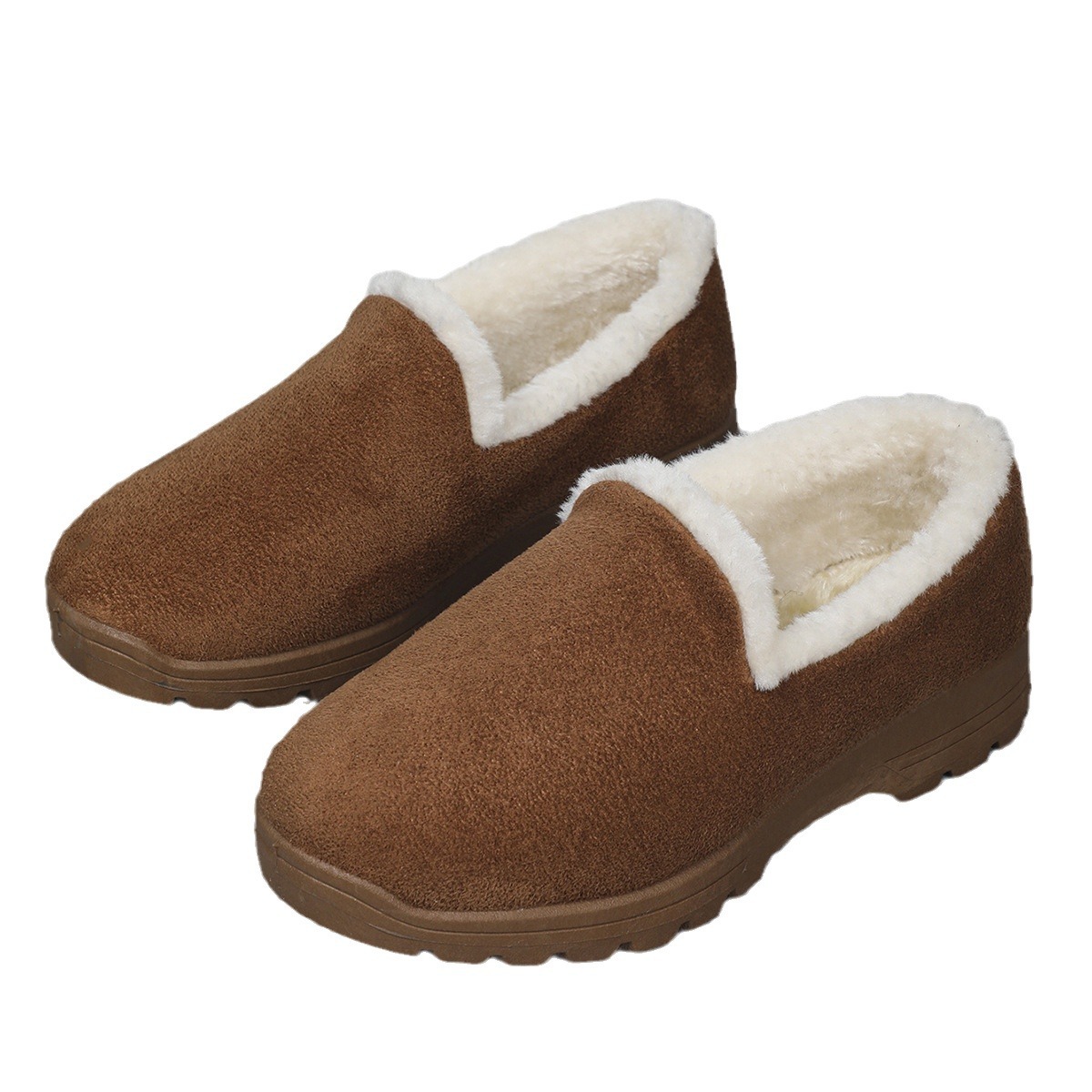 New snow cotton shoes low-top warm autumn and winter women's cotton shoes bean shoes fashion slip-on comfortable soft bottom snow_voghion.com