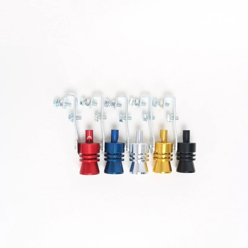 Turbine whistle exhaust sound simulator, universal car & motorcycle, aluminum‑style, S–XL, multicolor