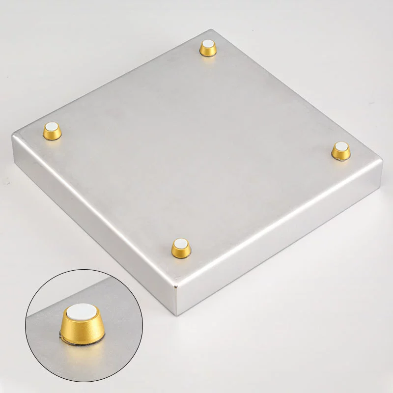 304 stainless steel tea tray household small high-end walnut dry brewing station square office solid wood tea tray