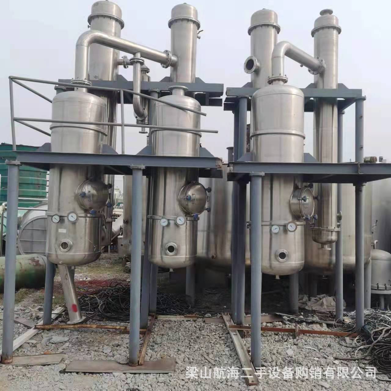 供应二手双效降膜蒸发器 MVR蒸发器 多种蒸发器设备