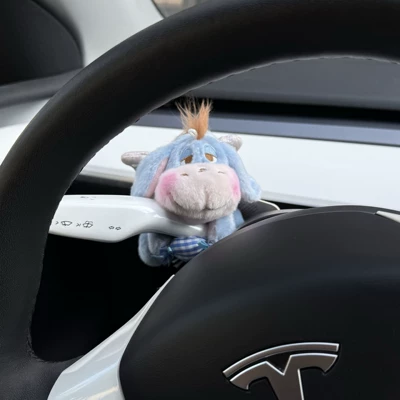 Belt Gift, Seat belt shoulder pad - blue-check-sugar-eeyore-huibang
