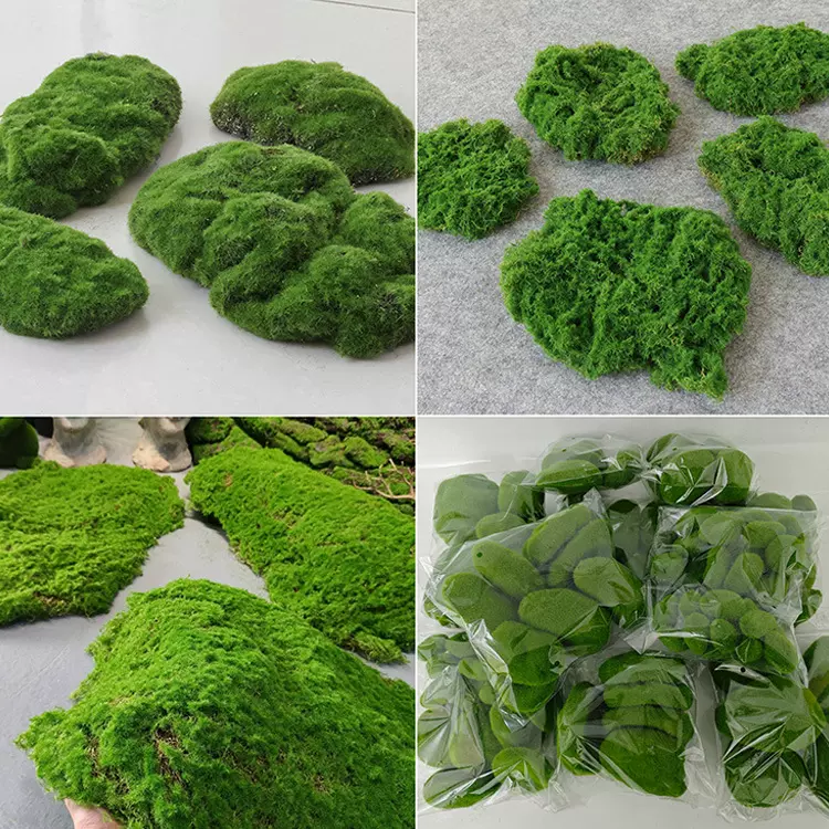 仿真苔藓皮苔藓块青苔植绒摆件 软装橱窗造景假山草坪盆景草皮