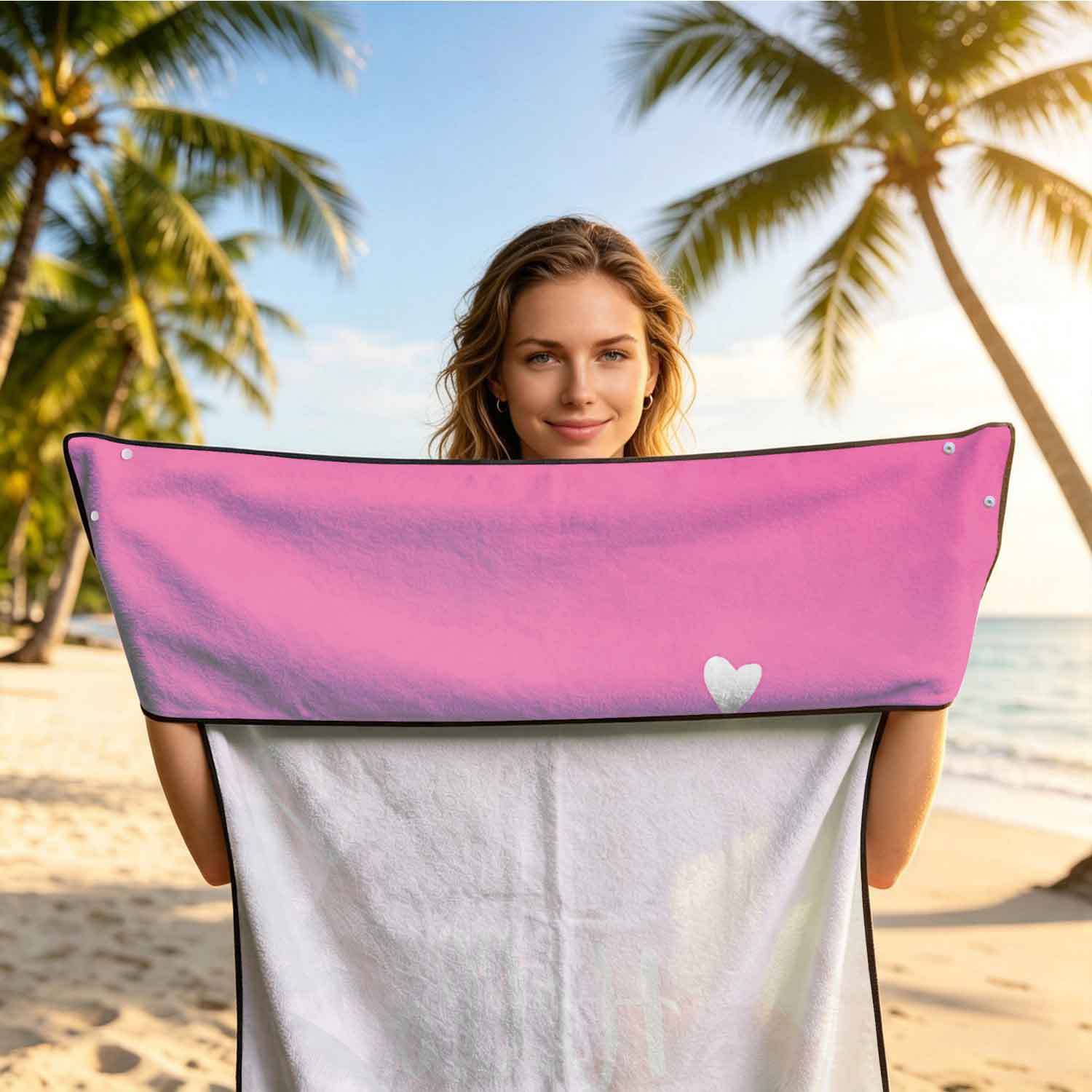 Printed bath towel and car seat cover 2-in-1, ultra-fine fiber outdoor beach and car dual-use universal seat cushion