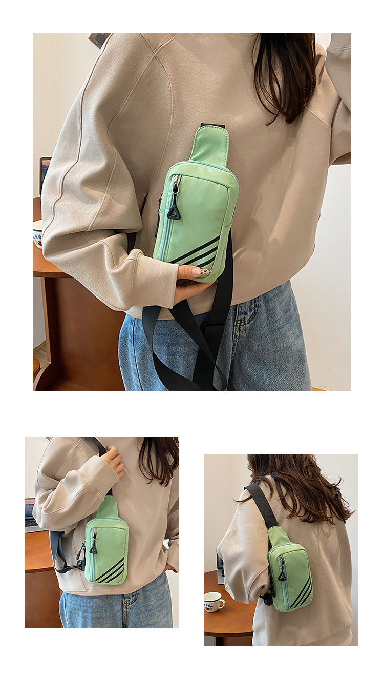 Fashionable crossbody phone bag, niche chest bag, mini crossbody bag, casual Japanese sporty small bag, light and simple single-shoulder bag undefined