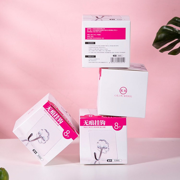 挂钩强力粘胶免打孔墙壁承重无痕粘贴透明厨房挂钩贴强力墙面粘钩