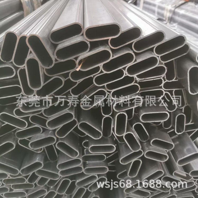 厂家批发q195平椭圆铁管异形平椭圆铁管15*30扁圆铁管q195黑退管