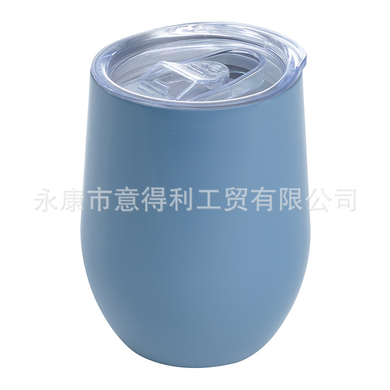 Inventario transfronterizo 12oz taza de huevo de acero inoxidable taza de vacío taza de cáscara de huevo en forma de U taza de vino tinto