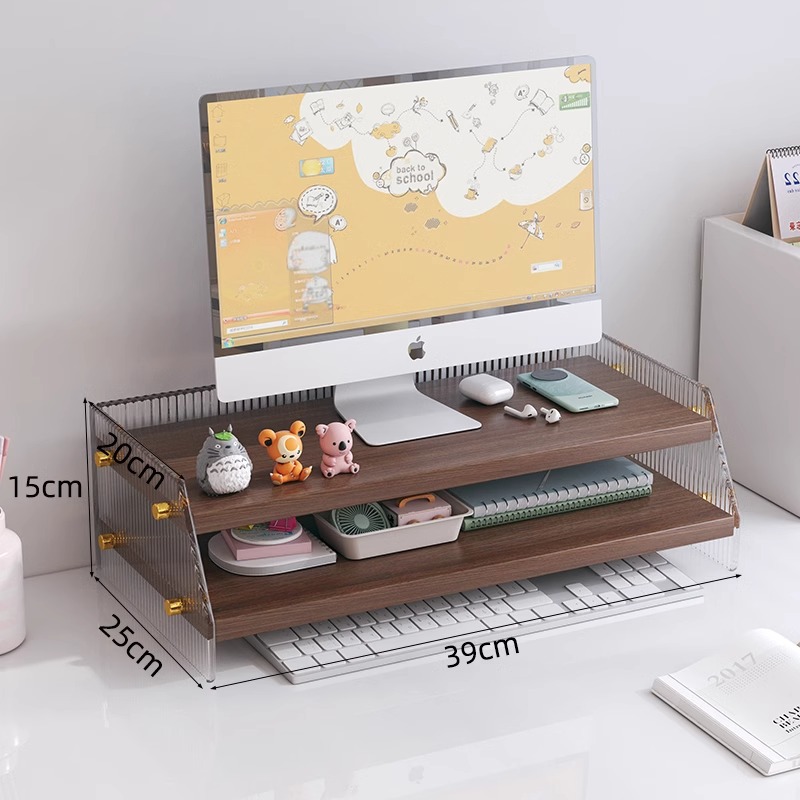[워터 리플 사이드 패널] 39X25X15CM 월넛 컬러