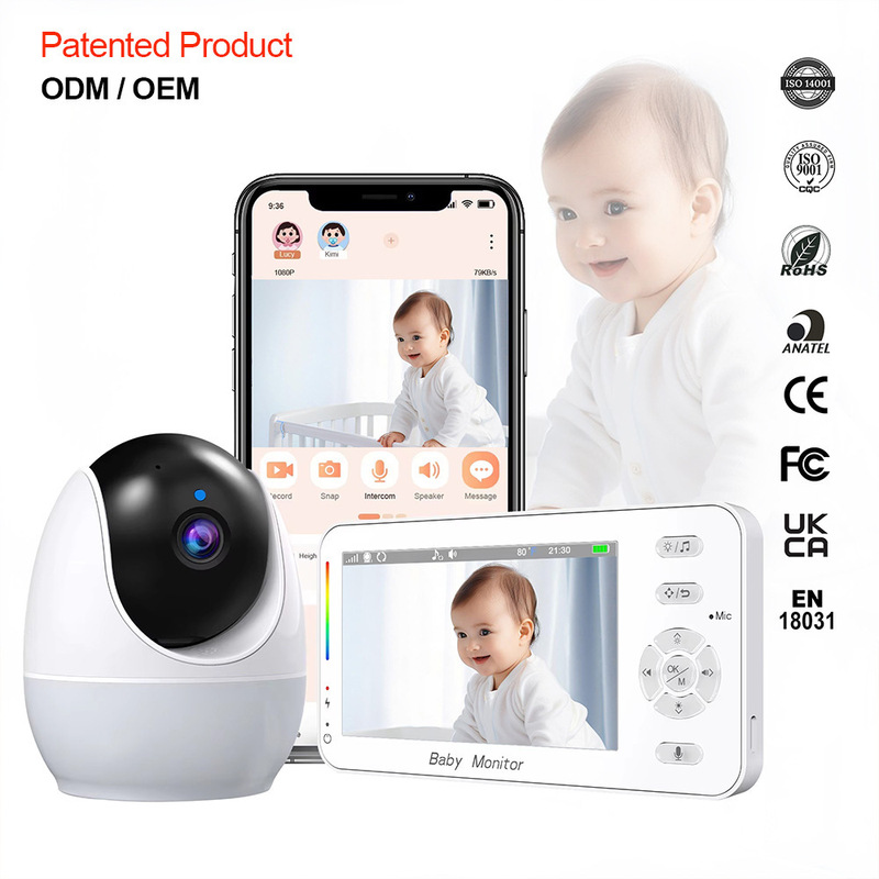 Amazon Best Selling Factory Wholesale 4.3inch Hd 1080 Baby Care Monitor Dual Mode with Wifi