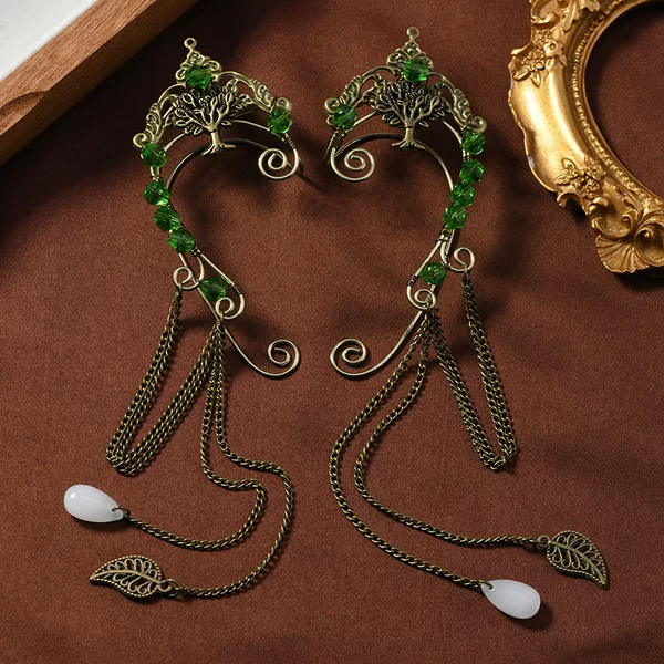 New Cross-Border European and American Popular Non-Pierced Ear Hooks, Creative Ear Clips, Tassels, Women's Handmade Cuff Earrings, Export Earrings