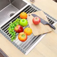 Складная сушилка из нержавеющей стали для фруктов и овощей, занавес, система хранения