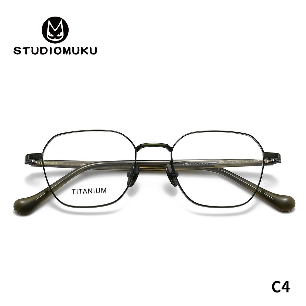 STUDIOMUKU gafas de madera cool poligonal cómodo marco de gafas de mujer retrógrado marco de gafas de hombre pequeño marco