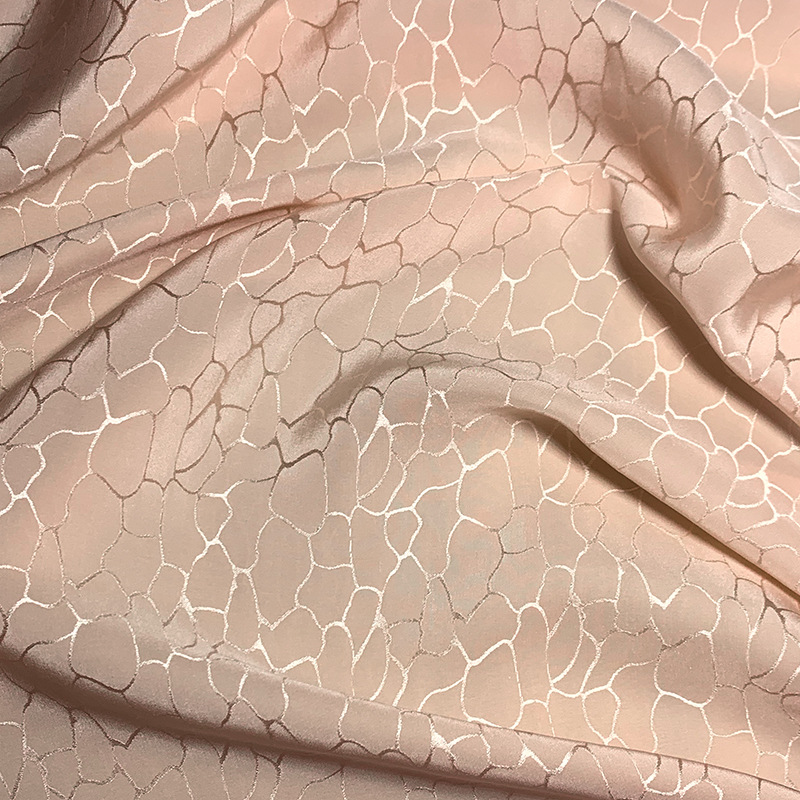 seda de morera agrietada seda de alta calidad tela jacquard satén brillante vestido vestido vestido casual chino cheongsam tela