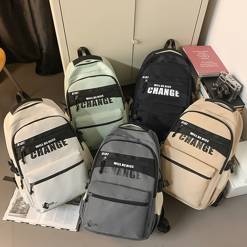 Mochila de estilo Harajuku de gran capacidad para estudiantes hombres 2025 nueva mochila de viaje de la escuela secundaria bolsa de viaje deportiva