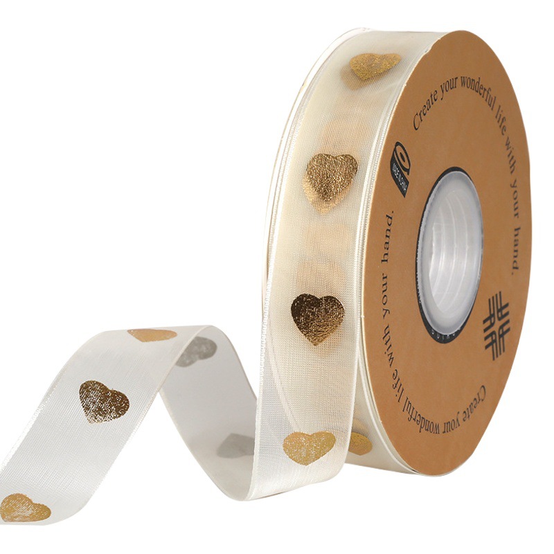2,5 cm hilo de nieve dorado cinta pastel de embalaje para hornear cinta de embalaje flores embalaje de flejes de regalo cinta de bricolaje hecho a mano