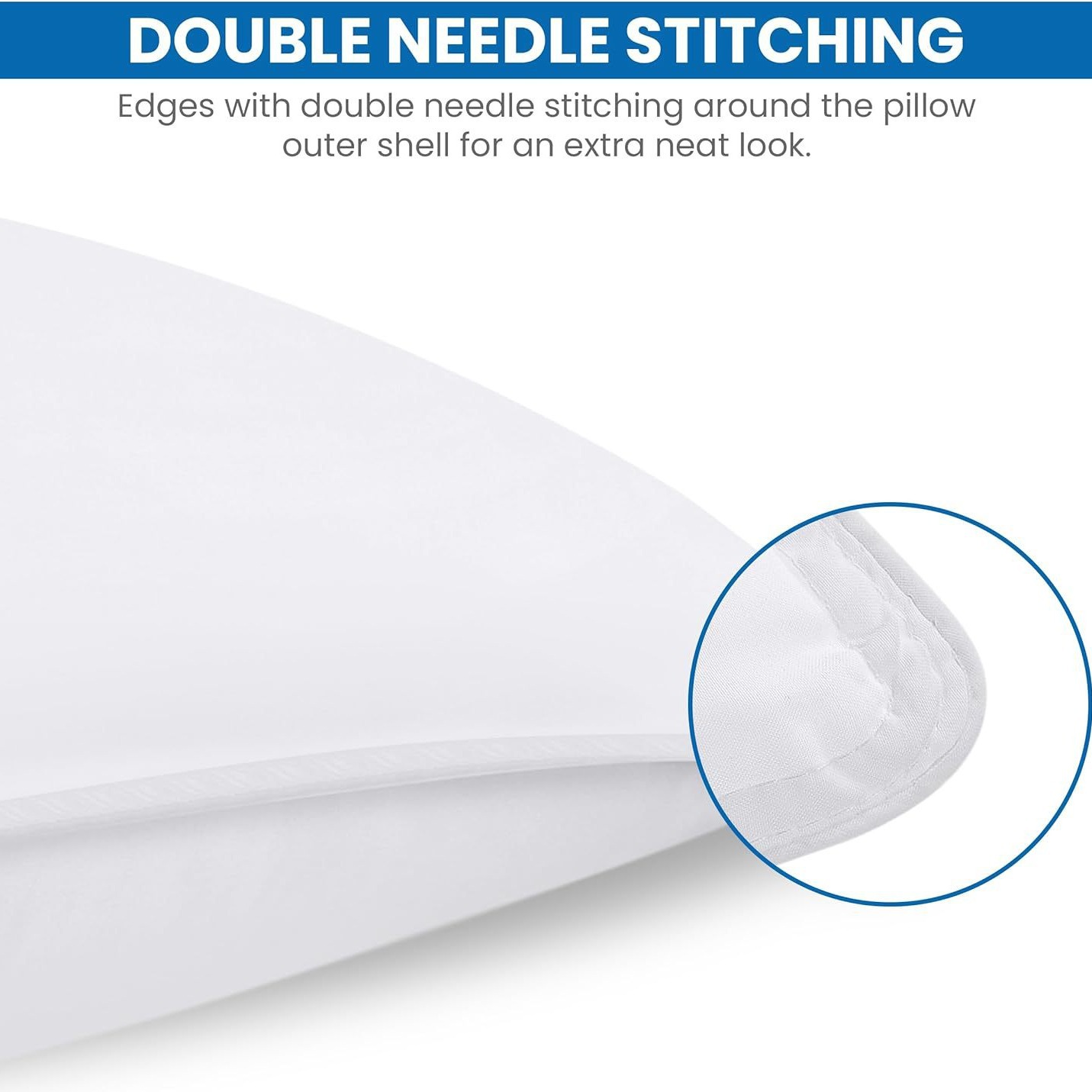 Almohada rectangular de plumas de terciopelo para adultos, relleno de fibra sintética, almohada cómoda para dormir en hoteles y hostales