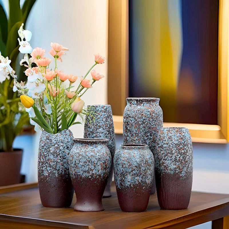 Ceramic Vase Flowers Dried Flowers Straight Tube Hydroponic Container Modern Simple Nordic Dining Table Living Room Ornaments New Creative Ceramic Vase Flowers Dried Flowers Straight Tube Hydroponic Container Modern Simple Nordic Dining Table Living Room Ornaments New Creative