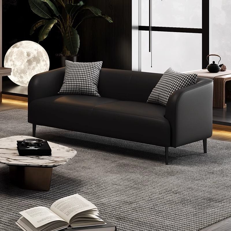 American-Style Sofa for Small Apartments, Rental Houses, Straight-Row Chess and Card Rooms, Beauty Salons, Rest and Office Sofa, Simple Black Business American-Style Sofa for Small Apartments, Rental Houses, Straight-Row Chess and Card Rooms, Beauty Salons, Rest and Office Sofa, Simple Black Business