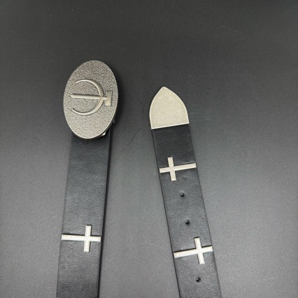 Dark Style Cross Belt High Street Belt Punk Style Retro Men's and Women's Leather Heavy Industry Hip-Hop Rock